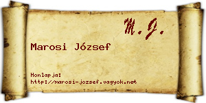 Marosi József névjegykártya