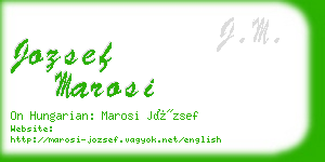 jozsef marosi business card